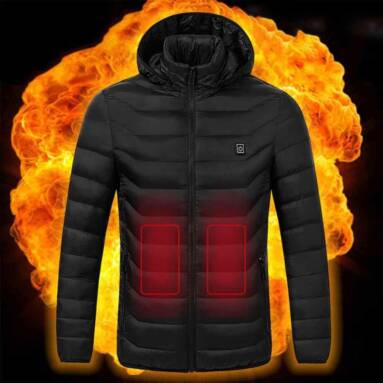 €33 with coupon for 8-Areas USB Electric Heated Jacket Men Women Winter Heating Windbreaker Hiking Thermal Waterproof Jacket Coat For Winter Sports from BANGGOOD