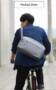 90fen Simple Messenger Style Crossbody Bag - LIGHT GRAY HORIZONTAL