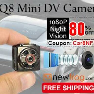 SQ8 Mini DV Camera, 1080P Night Vision, 80% Off Now  from Newfrog.com