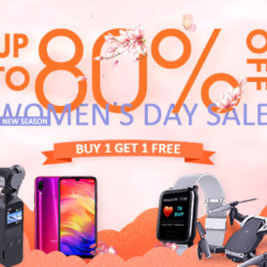 Up to 80% OFF Women’s Day Sale for All Products from BANGGOOD TECHNOLOGY CO., LIMITED