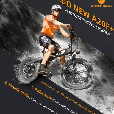 €899 with coupon for ADO A20F+ Ebike-20 Inch Fat Tire Folding Electric Bike from EU warehouse GSHOPPER