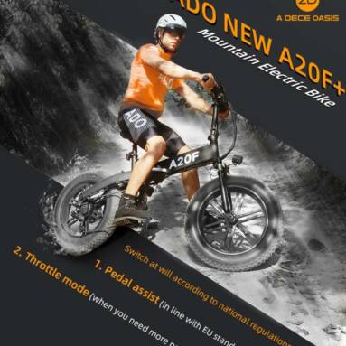 €879 with coupon for ADO A20F+ International Version Off-road Electric Folding Bike from EU warehouse GEEKBUYING