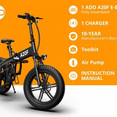 €1007 with coupon for ADO A20F Off-road Electric Folding Bike from EU warehouse GEEKBUYING