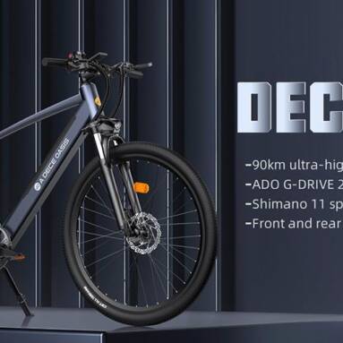 €1949 with coupon for ADO DECE 300 Electric Bicycle Bike 36V10.4 AH Battery 27.5 Inches Tier 25km/h Max Speed 90km Max Range 120kg Max Load City Bike from EU warehouse GSHOPPER