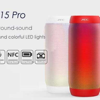 $17 with coupon for AEC BQ-615 PRO Wireless Bluetooth Speaker Colorful LED Lights from GEARVITA