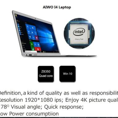 $209 with coupon for AIWO i4 Laptop 4GB RAM 128GB SSD – Gray Regular from GearBest