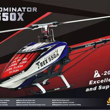 €882 with coupon for ALIGN DOMINATOR T-REX 550X 6CH 3D Flying RC Helicopter Super Combo With Motor Servo ESC Gyro’ from BANGGOOD