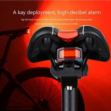 €15 with coupon for ANTUSI A6 3 in 1 Bicycle Wireless Rear Light Cycling Remote Control Alarm Lock Fixed Position Mountain Bike Smart Bell COB Tailight USB Charging from EU CZ WAREHOUSE BANGGOOD