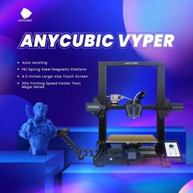 €314 with coupon for Original ANYCUBIC Vyper 3D Printer Kit 245x245x260mm Print from EU GER warehouse TOMTOP