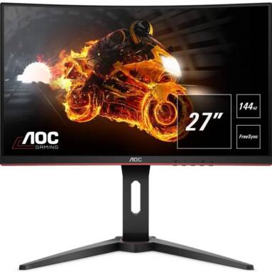 €164 with coupon for AOC C27G1 27 Inch Curved Frameless Gaming Monitor FHD 1080p 1800R VA panel 1ms 144Hz FreeSync DP/HDMI/VGA Height adjustable VESA from EU ES warehouse BANGGOOD