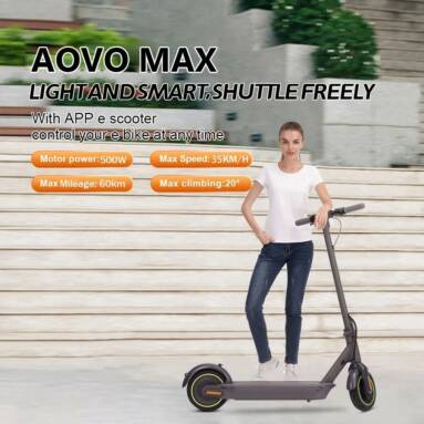 €399 with coupon for AOVO Max Electric Scooter from EU warehouse GEEKBUYING