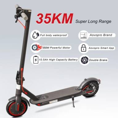 €257 with coupon for AOVOPRO ES80 36V 10.5Ah 350W 8.5in Folding Electric Scooter 25km/h Top Speed 25-35KM Mileage E-Scooter from EU CZ warehouse BANGGOOD