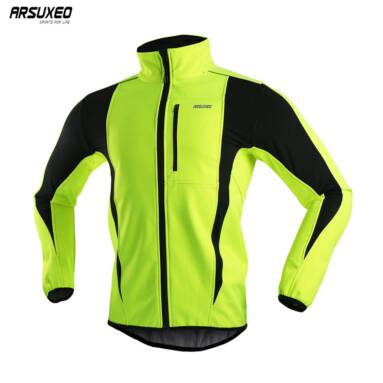 €22 with coupon for ARSUXEO Winter Warm Jackets Cycling Clothing High Collar Polar Fleece Men Long Sleeve Bike Suit Casual Coats Outdoor from BANGGOOD