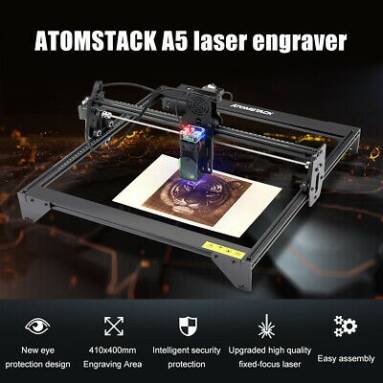 €159 with coupon for ATOMSTACK A5 20W Laser Engraver from EU GER warehouse TOMTOP