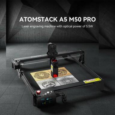 €281 with coupon for ATOMSTACK A5 M50 PRO Dual-Laser Laser Engraving Cutting Machine Laser Engraver Cutter 5.5W Output Power Fixed-Focus 304 Mirror Stainless Steel Engraving DIY Laser Marking for Metal Wood Leather Vinyl Support Offline Engraving from EU warehouse GSHOPPER