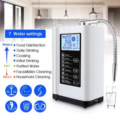€445 with coupon for AUGIENB Water Ionizer & Purifier Machine PH 3.5-11 Alkaline Acid Water Purifier – US plug from BANGGOOD