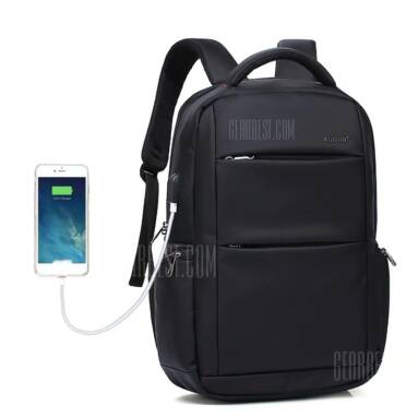 $22 with coupon for AUGUR Brand Backpacks USB Charging Laptop Men Teenagers Travel Large Capacity Casual Fashion Style Back Bag  –  BLACK from GearBest