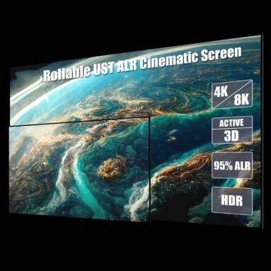 €1637 with coupon for AWOL 120Inch ALR Projector Cinematic Screen from EU CZ warehouse BANGGOOD