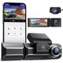 99 € s kupónom pre AZDOME M550 Dash Cam 3 Channel Predná Vnútorná Zadná 2K+1080P+1080P Auto Dashboard Camera Recorder Night DVR Vstavané WiFi GPS s 32GB kartou od BANGGOOD