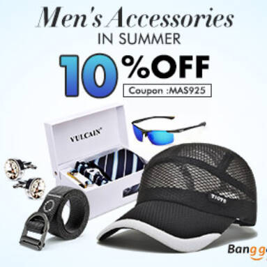 10% OFF for Men Accessories from BANGGOOD TECHNOLOGY CO., LIMITED