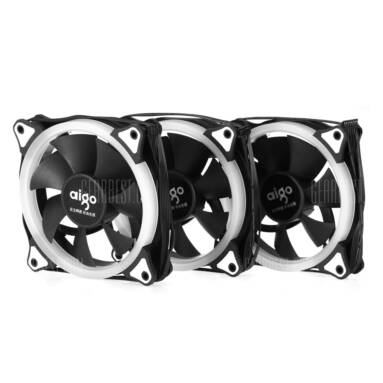 $41 with coupon for Aigo 3PCS RGB LED APP Control Fan 120mm 6 Pin for Computer  –  BLACK from GearBest