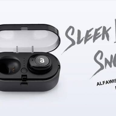 $21 with coupon for Alfawise A1 Stereo Wireless Bluetooth Earbuds – BLACK from GearBest