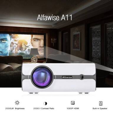 $95 with coupon for Alfawise A11 LCD 2000 Lumens Home Theater Mini Projector – WHITE US PLUG (ANDROID OS) from GearBest