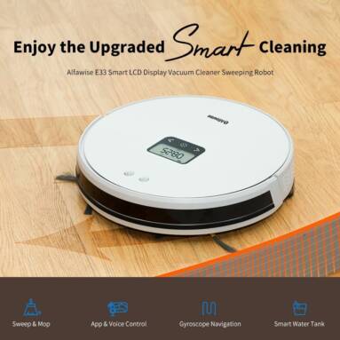 $199 with coupon for Alfawise E33 Smart LCD Display Vacuum Cleaner Sweeping Robot from GEARBEST