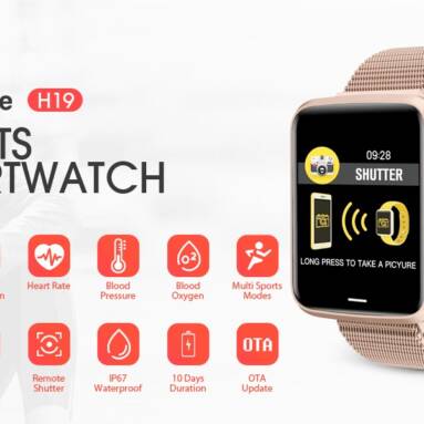 $19 with coupon for Alfawise H19 RFID Sports Smartwatch Fitness Tracker – BLACK from GearBest