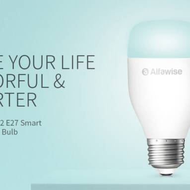 €9 with coupon for Alfawise LE12 E27 WiFi APP / Voice / Remote Control Smart LED Bulb from GEARBEST
