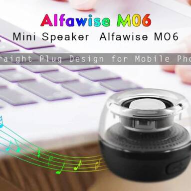 $2 with coupon for Alfawise M06 Straight Plug Design Mobile Phone Mini Speaker from GearBest