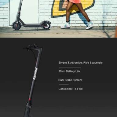 €282 with coupon for Original Alfawise M1 Folding Electric Scooter – BLACK 7.8AH LG BATTERY from GearBest