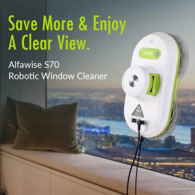 $124 with coupon for Alfawise S70 Automatic Outdoor Vacuum Window Cleaner Robot with EU Plug from GEARBEST