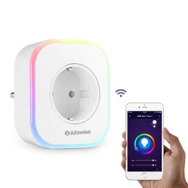 $15 with coupon for Alfawise SA0X WiFi Smart Socket with LED Light USB Connector-EU plug – White from GearBest