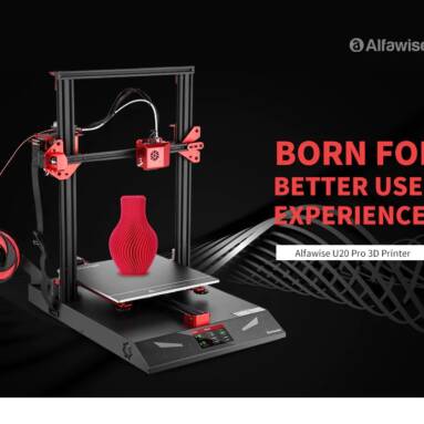 €403 with coupon for Alfawise U20 Pro Auto-leveling Creative FDM 3D Printer – Black EU Plug from GEARBEST