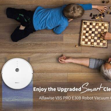 €155 with coupon for Alfawise V8S PRO E30B Robot Vacuum Cleaner Smart Mopping Voice Control Supports Google Home Amazon Alexa EU WAREHOUSE from GEARBEST
