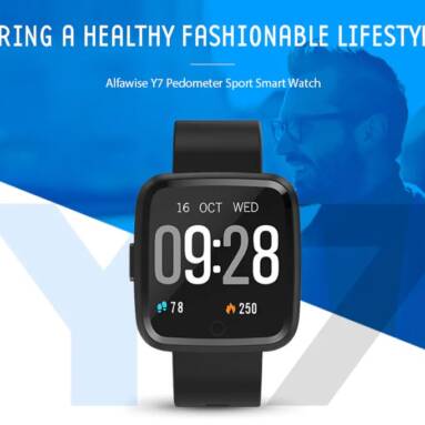 $18 with coupon for Alfawise Y7 Smart Watch – BLACK from GearBest
