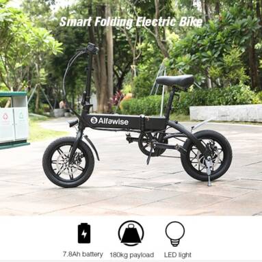 €338 with coupon for Alfawise YINYU14 Aluminum Alloy Folding Electric Bike from GEARBEST