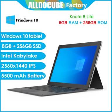 €248 with coupon for Alldocube knote 8 Lite Intel Kaby Lake 6Y30 8GB RAM 256GB SSD 13.3 Inch Windows 10 Tablet from BANGGOOD