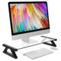 Aluminum Alloy Monitor Laptop Stand Desk Riser with 4 USB Ports for iMac MacBook Computer Laptop
