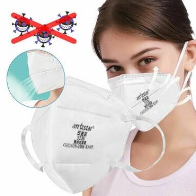 €3 with coupon for AnStar KN95 FFP2 Face Mask Anti-foaming Breathing Protective Mask Hanging Ear Face Mask Anti-fog Splash Proof PM2.5 from BANGGOOD