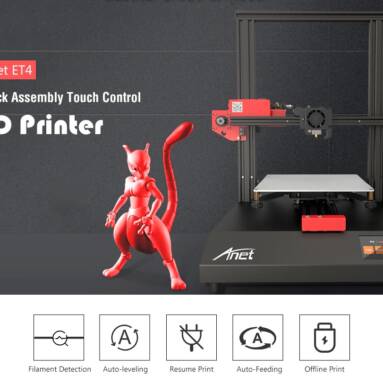 €180 with coupon for Anet ET4 Quick Assembly Touch Control 3D Printer – Black EU Plug from GEARBEST