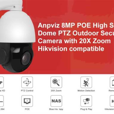 €370 with coupon for Anpviz 4K 8MP PoE IP Camera from BANGGOOD