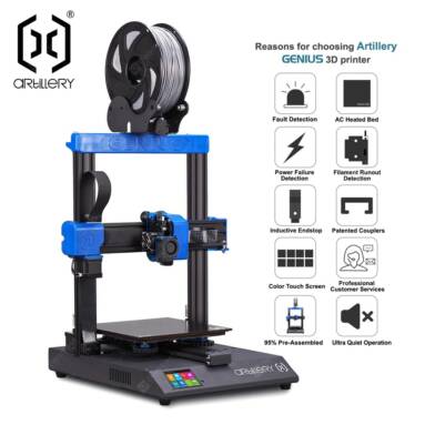 €225 with coupon for Artillery GENIUS 3D printer 220X220X250MM Large Plus Size High Precision Dual Z axis TFT Screen – EU Germany Warehouse 220V from GEARBEST