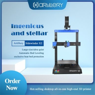 €341 with coupon for Artillery Sidewinder X2 New Version ABL Auto Calibration 3D Printer Pre-sale 300*300*400mm Larger Build Volume Titan Direct Drive Extruder from EU warehouse WIIBUYING