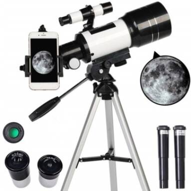 €37 with coupon for Astronomical Telescope 70mm Aperture 300mm Focal Length Tripod Outdoor Camping Telescope for Kids & Beginners from BANGGOOD