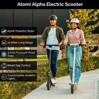 €339 with coupon for Atomi Alpha Folding Electric Scooter from EU warehouse GEEKBUYING