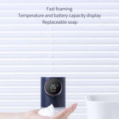 €18 with coupon for Automatic Soap Dispenser Digital Display Temperature Battery USB Rechargeable Waterproof Touchless Hand Sanitizer from BANGGOOD