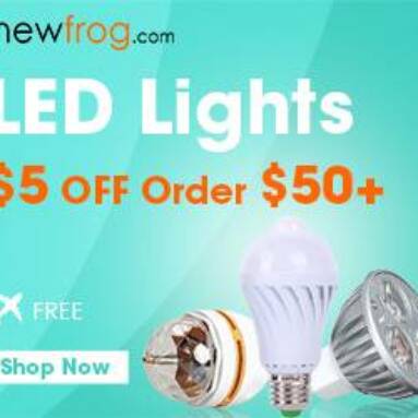 $5 OFF $50+ for LED Lights from Newfrog.com