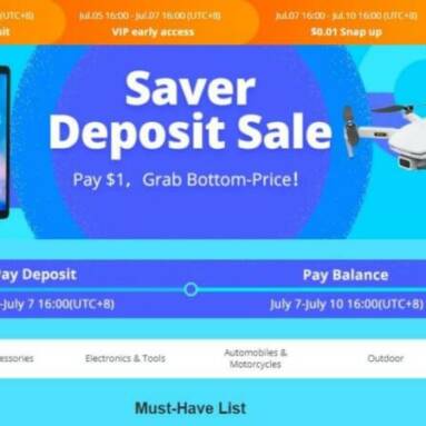 BANGGOOD SAVER DEPOSIT SALE – SPRING TRENDY SALE 2022 Grab the lowest price, pay 2,52€ / 3$ deposit now and pay balance from March 23th